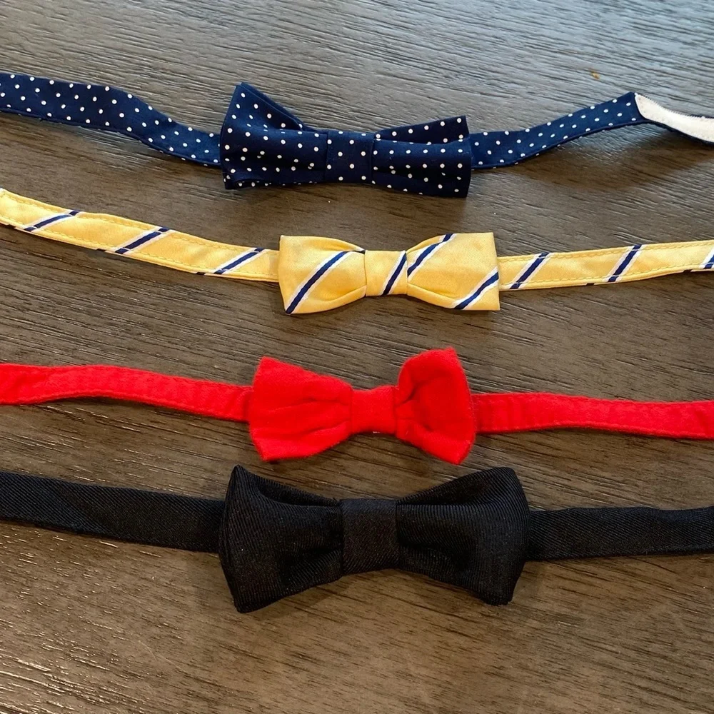 Colorful Bow Tie Set Navy Yellow Red Black size small 0-12m